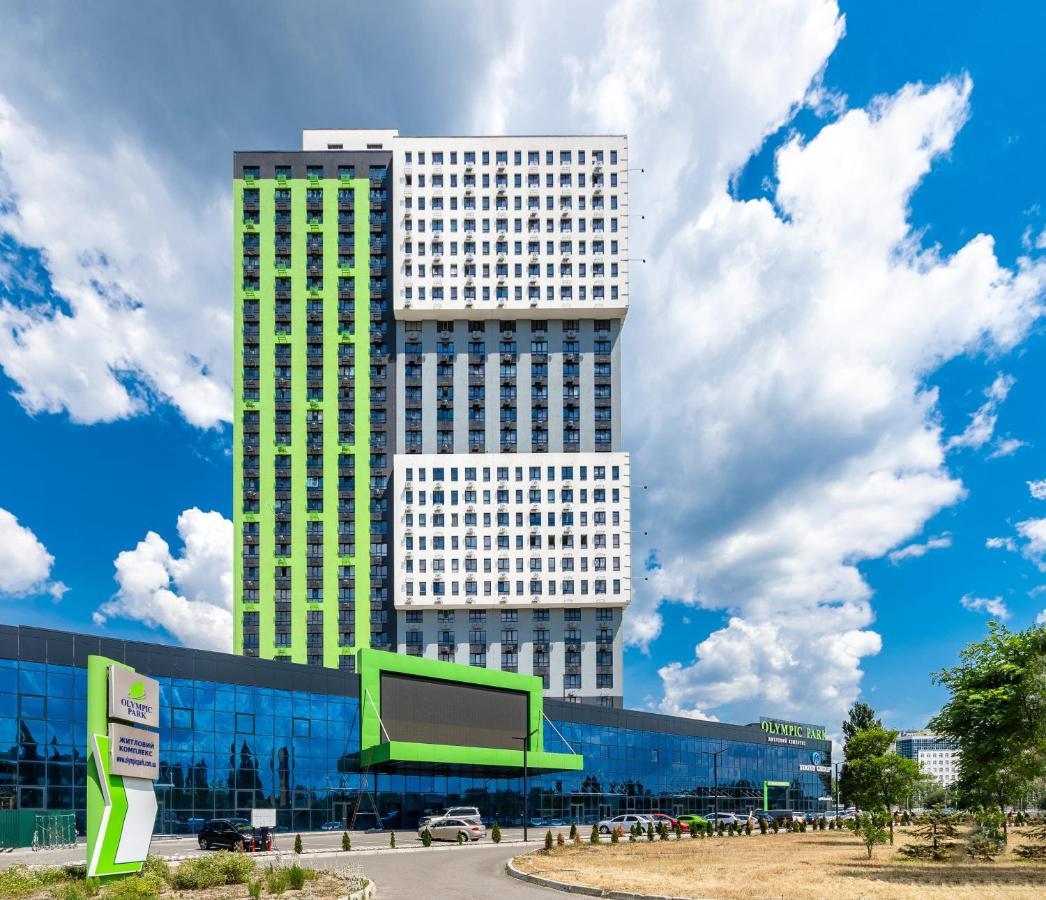 Flatrent Olympic Park, Метро Бориспільська Поруч! เคียฟ ภายนอก รูปภาพ